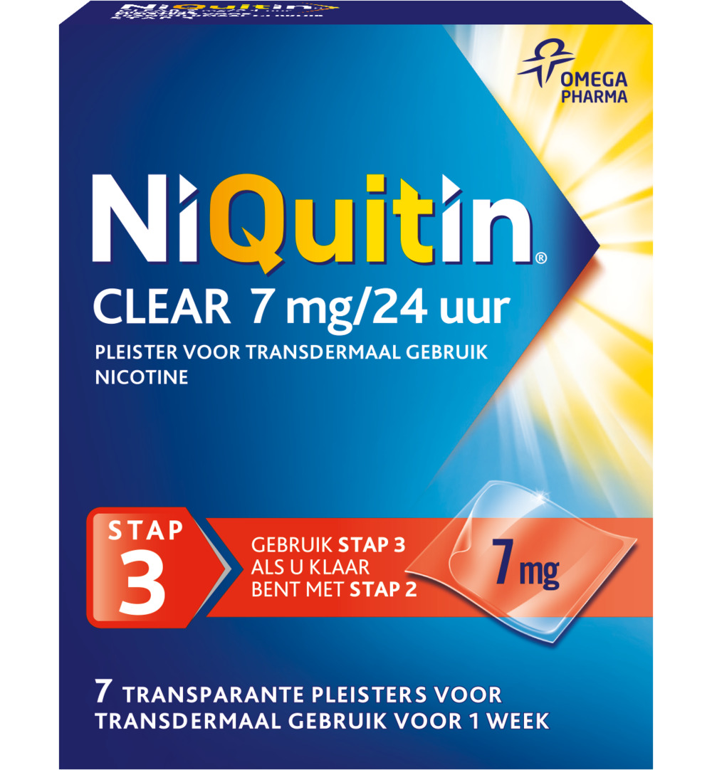 Niquitin Stap 3 7 mg (7 stuks)