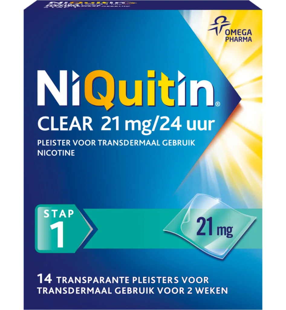 Niquitin Stap 1 21 mg (14 stuks)