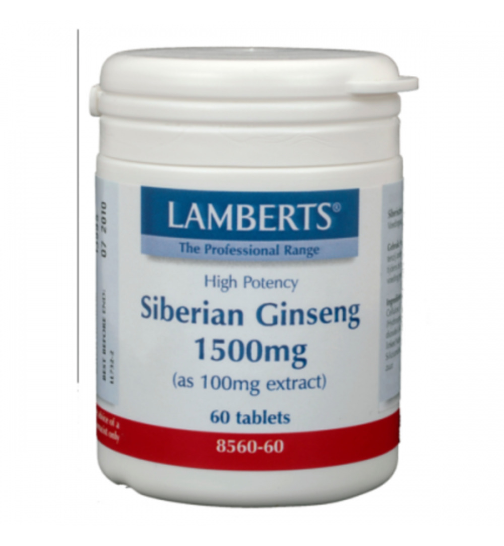 Lamberts Ginseng Siberisch 1500Mg (60 tabletten)