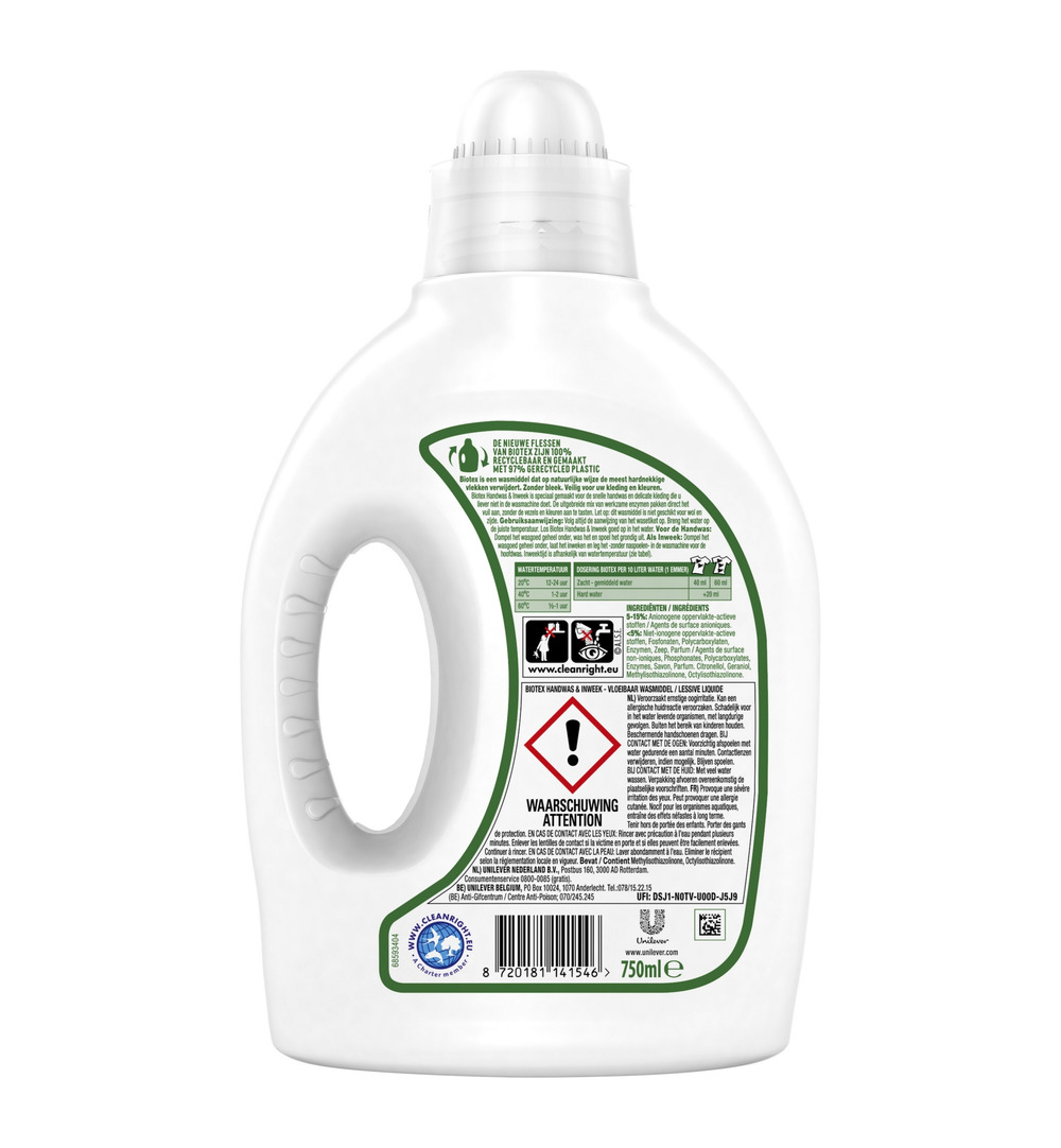 Biotex Handwas en Inweek Vloeibaar (750 ml)