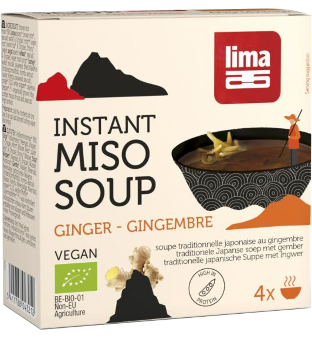 Lima Instant Miso Soep Gembe Bio (4 X 15 gr)