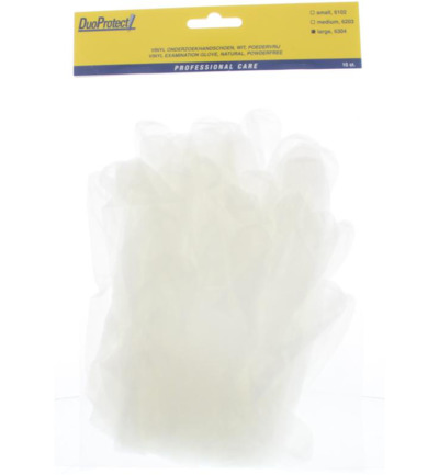 DuoProtect Handschoen vinyl poedervrij large (10 stuks)