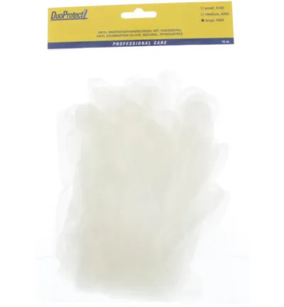 DuoProtect Handschoen vinyl poedervrij large (10 stuks)