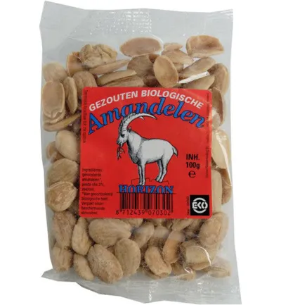 Horizon Amandelen geroosterd en gezout bio (100 gr)