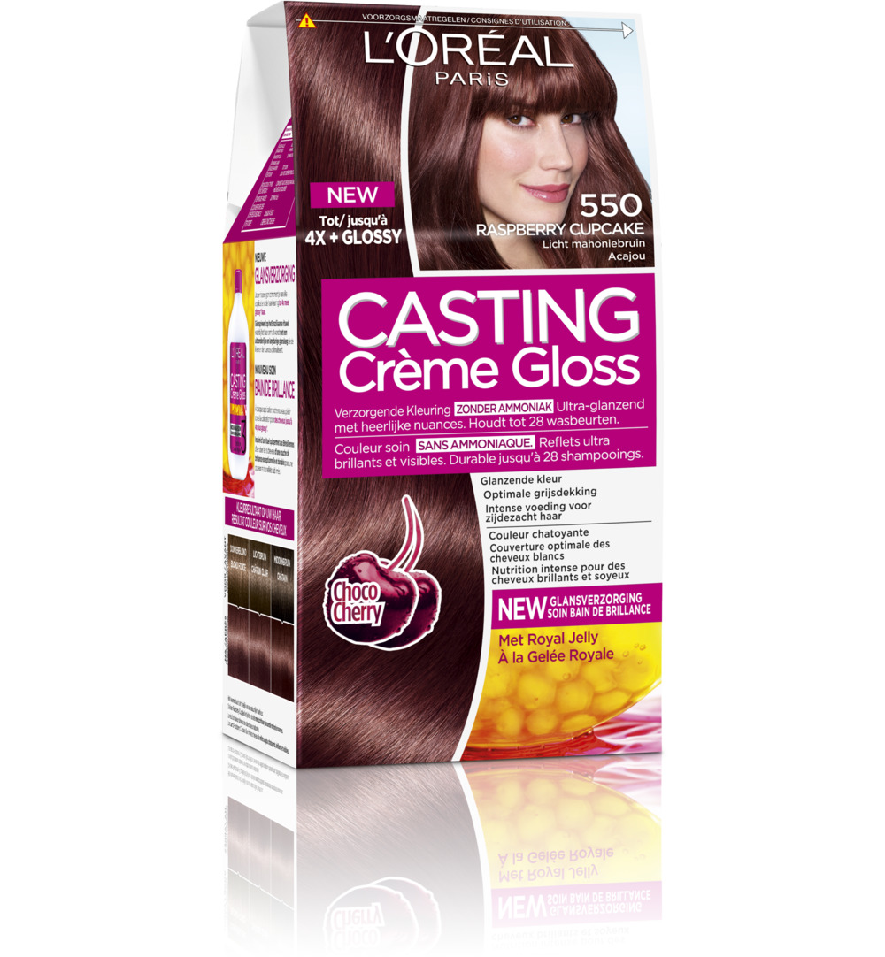 L'Oréal Casting Creme Gloss 550 Licht Mahoniebruin (1 set)