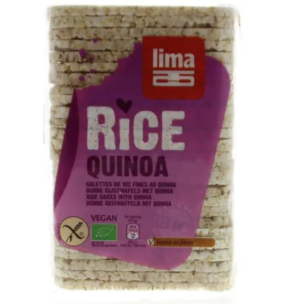 Lima Rijstwafels Recht Dun Quinoa Bio (130 gr)