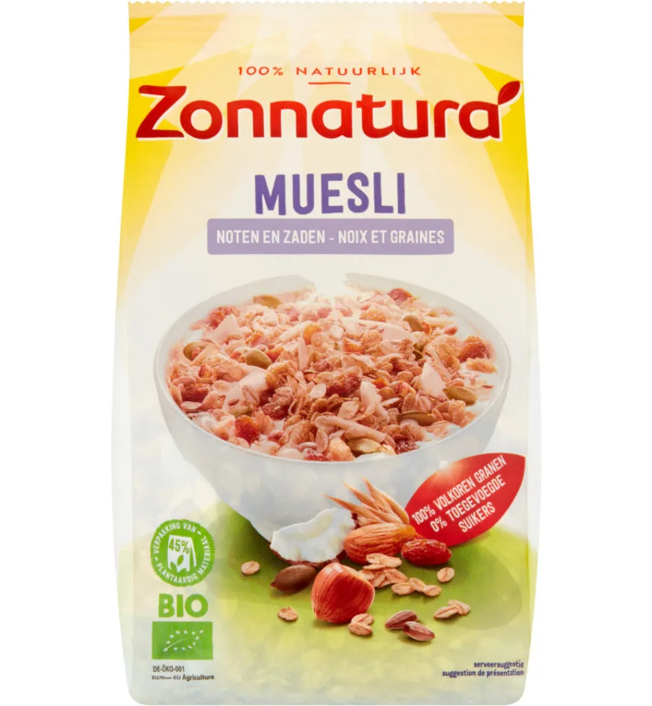 Zonnatura Muesli Noten En Zaden Bio (375 gr)