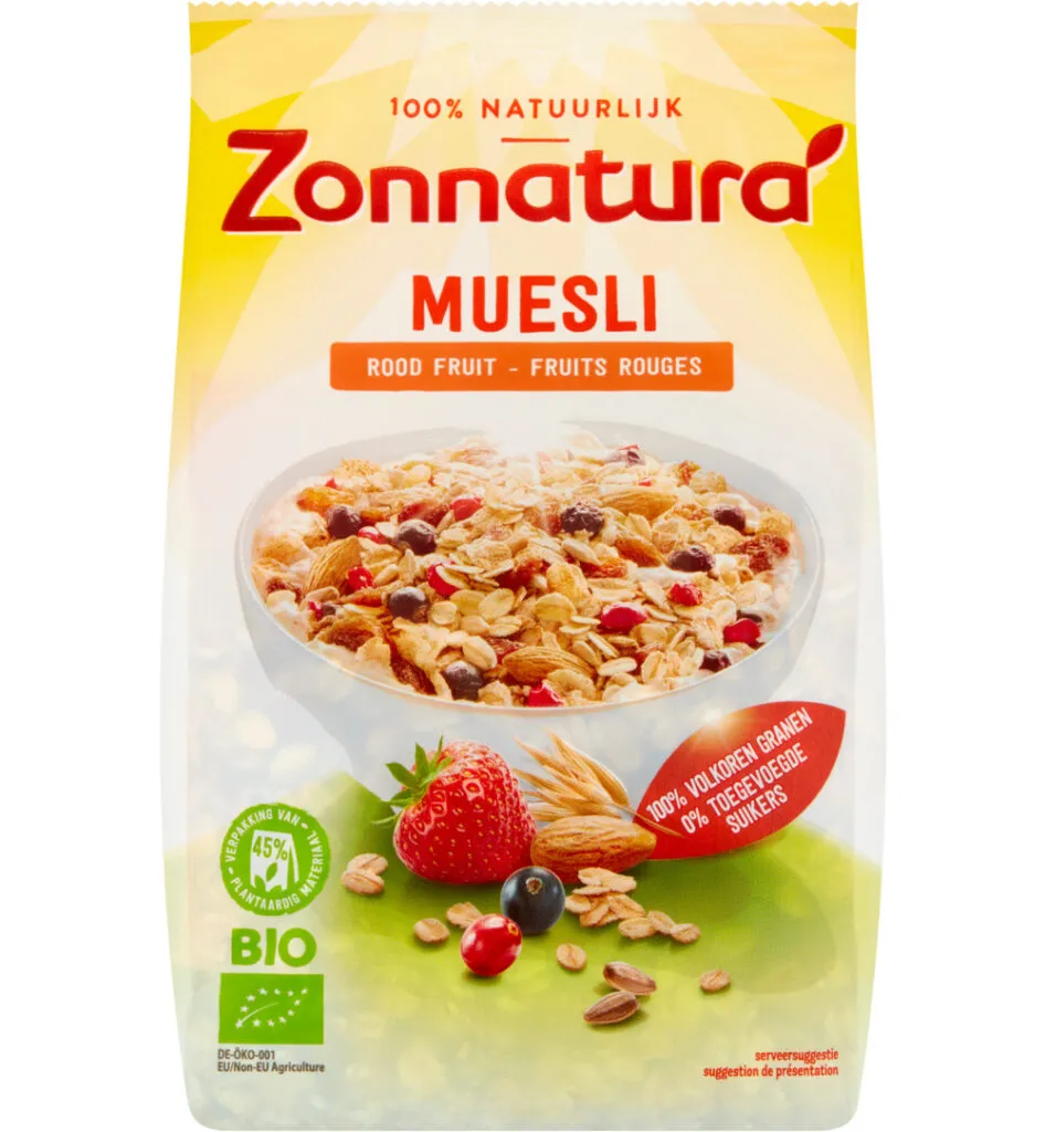 Zonnatura Muesli Rood Fruit Bio (375 gr)