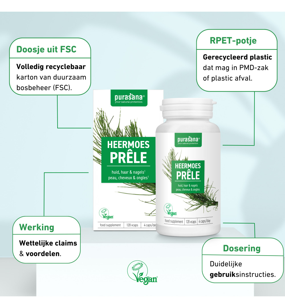 Purasana Heermoes/Prele Vegan Bio (120 vega capsules) - image 8
