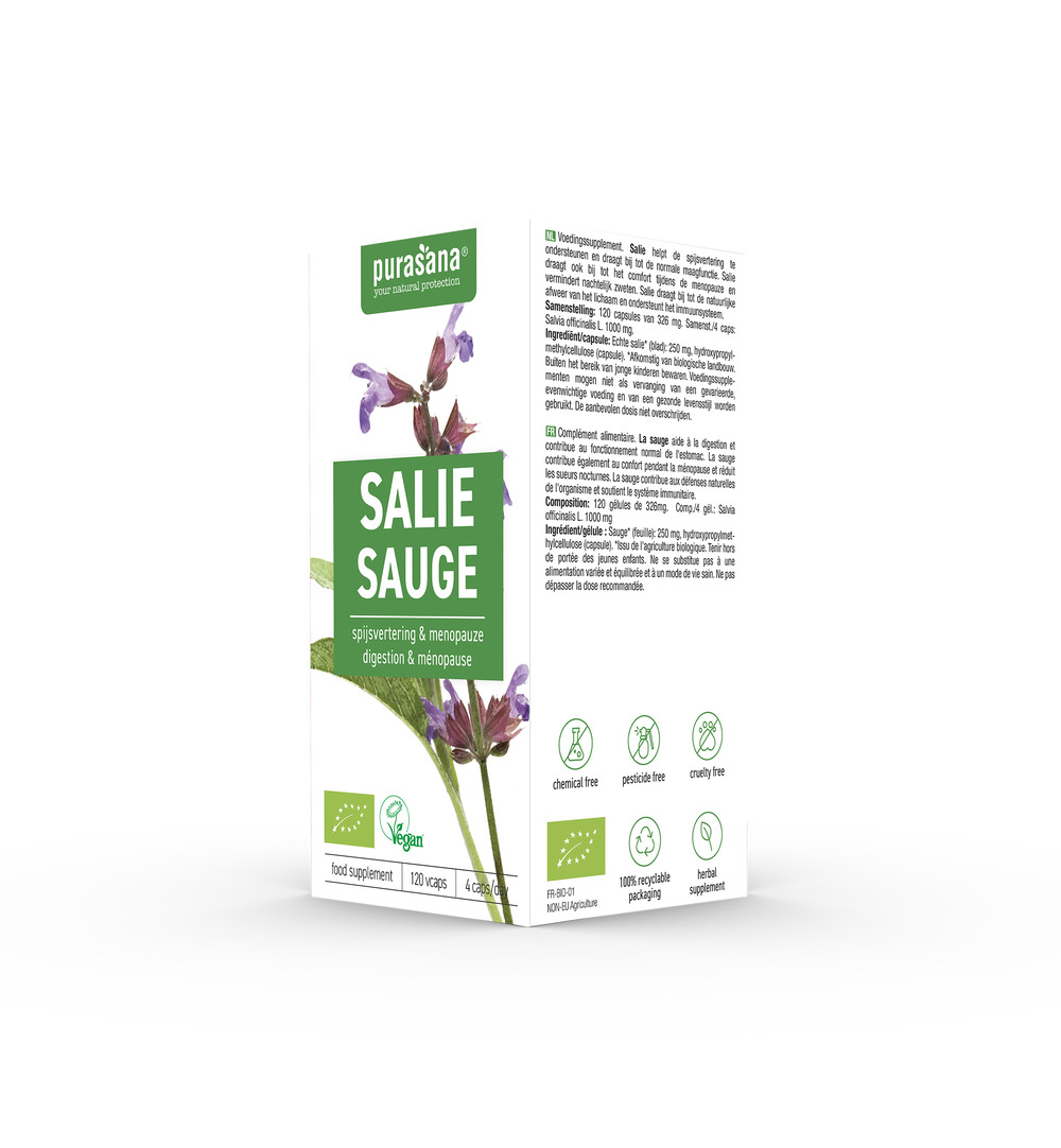 Purasana Salie/Sauge Vegan Bio (120 vega capsules) - image 4