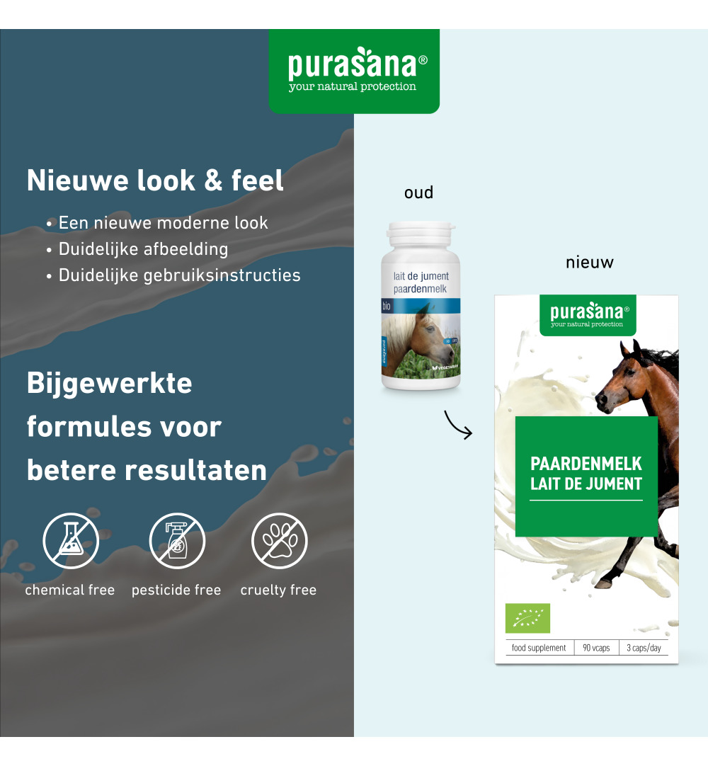 Purasana Paardenmelk Bio (90 vega capsules) - image 7