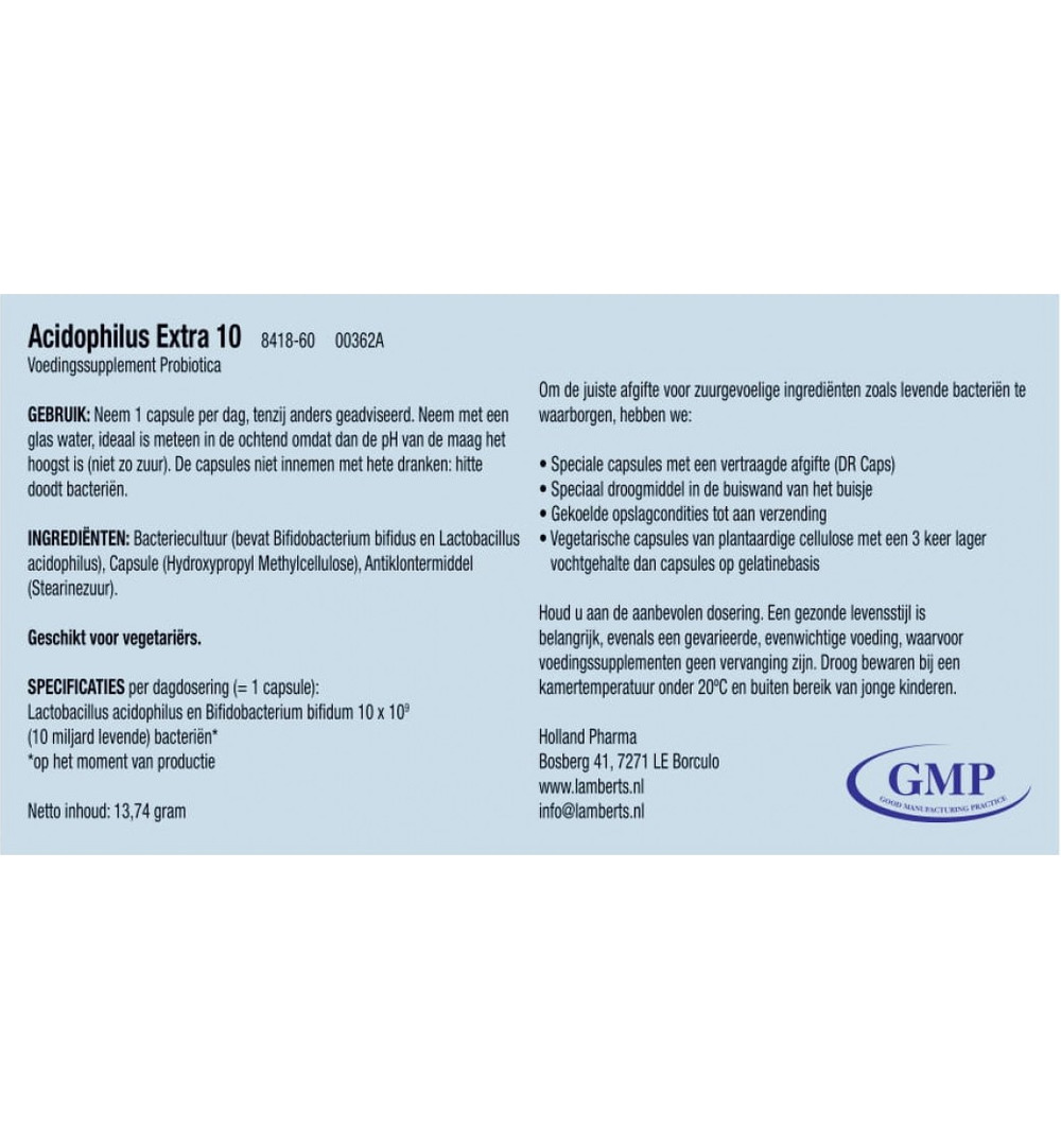 Lamberts Acidophilus Extra 10 (60 vega capsules)