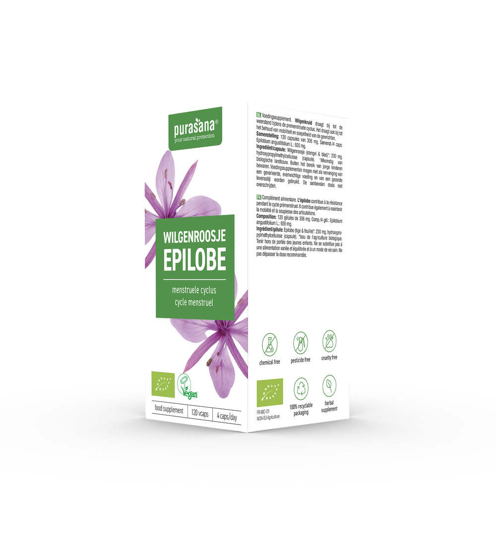 Purasana Wilgenroosje/Epilobe Vegan Bio (120 capsules) - image 4