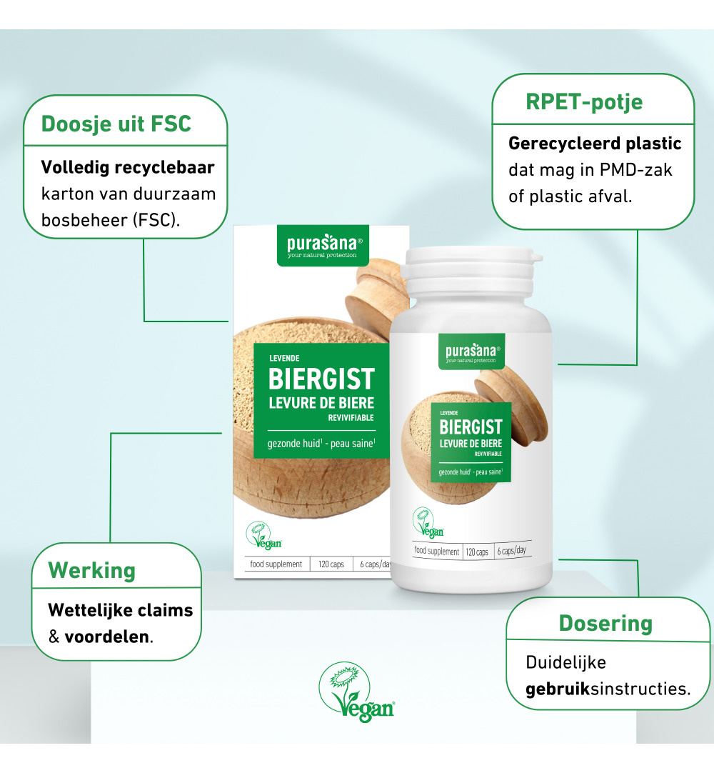 Purasana Levende Biergist/Levure De Biere Revivifiable (120 capsules) - image 8