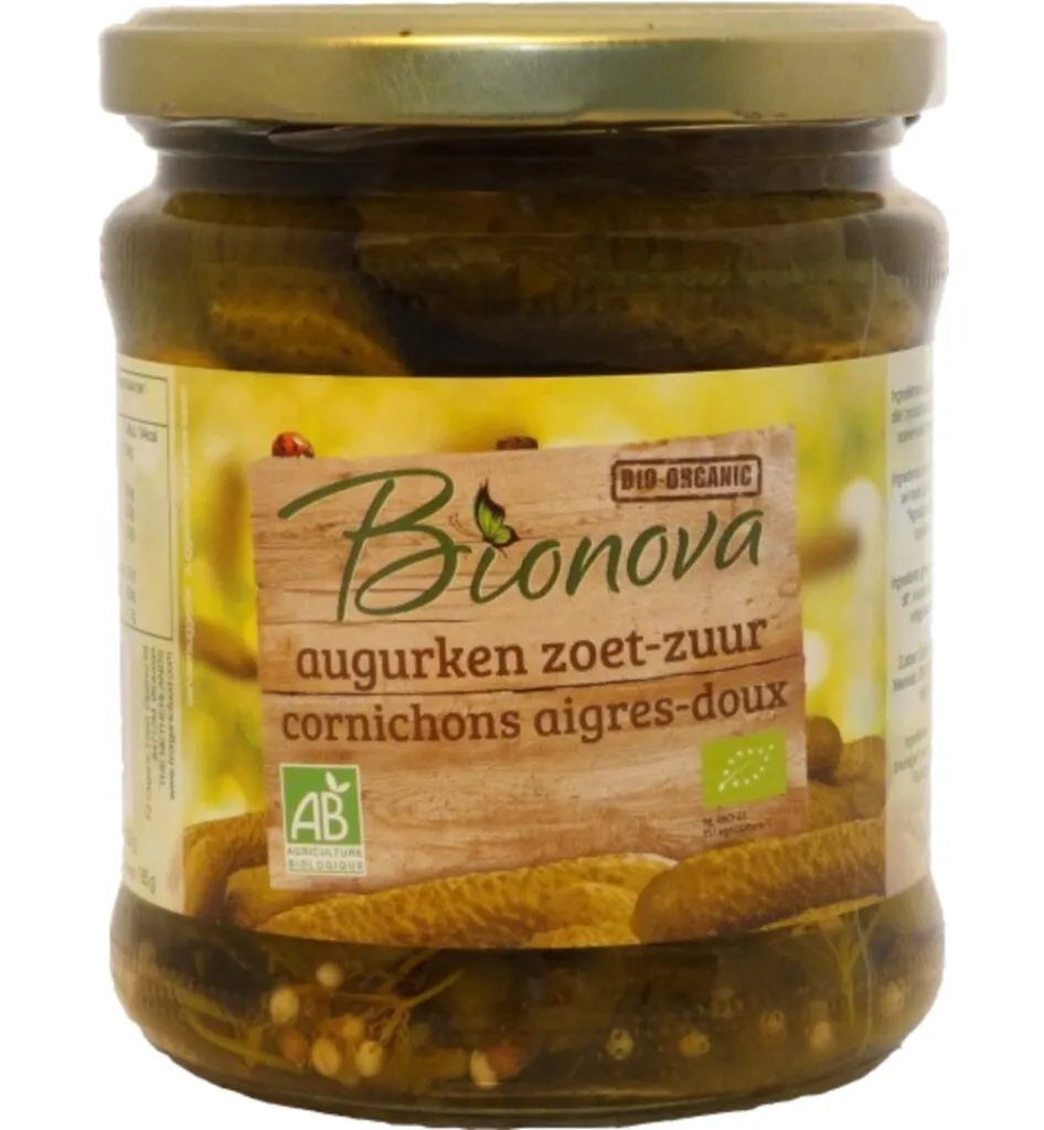 Bionova Augurken Zoet Zuur Bio (330 gr)