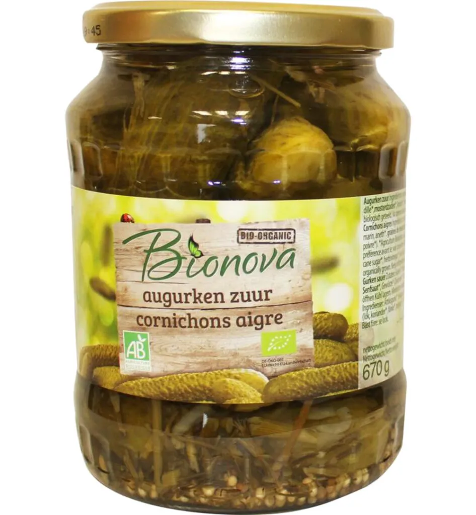 Bionova Augurken Zuur Bio (670 gr)