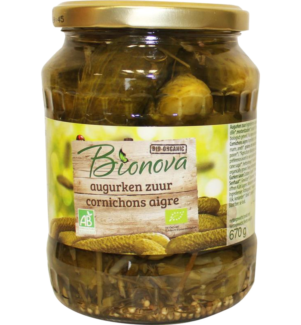 Bionova Augurken Zuur Bio (670 gr)
