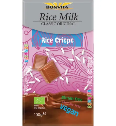 Bonvita Rijstmelk Chocolade Rice Crispy Bio (100 gr)