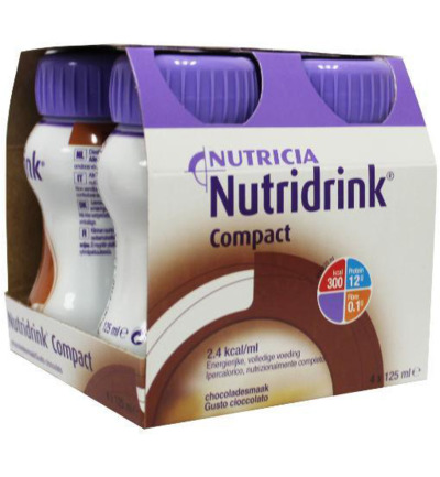 Nutridrink Compact Chocolade 125ml (4 stuks)