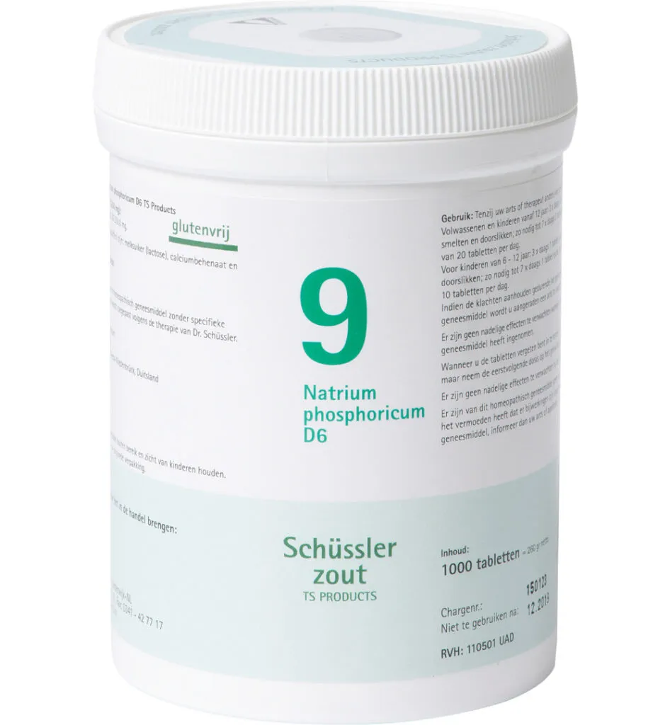 Pfluger Natrium phosphoricum 9 D6 Schussler (1000 tabletten)