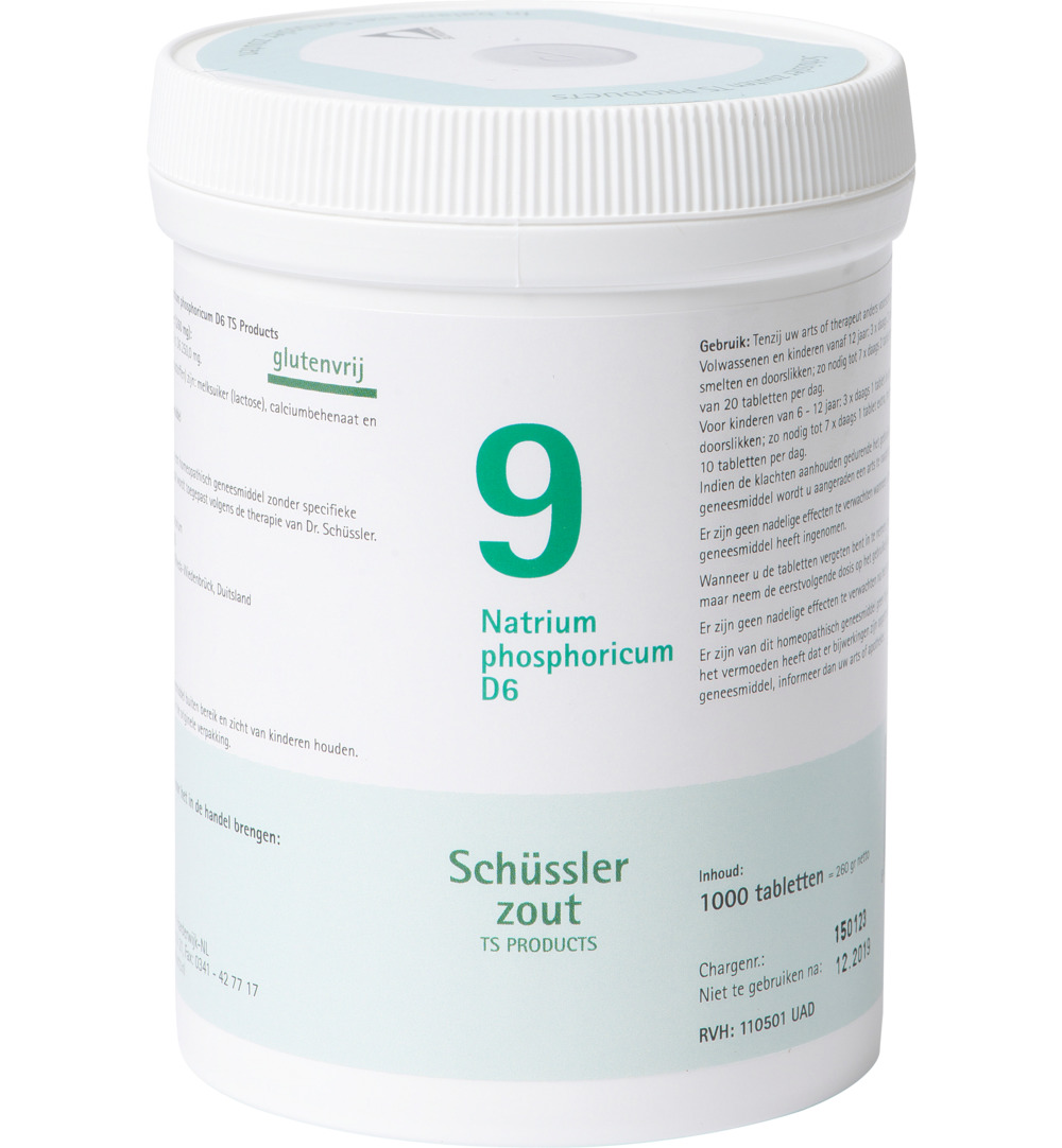 Pfluger Natrium phosphoricum 9 D6 Schussler (1000 tabletten)