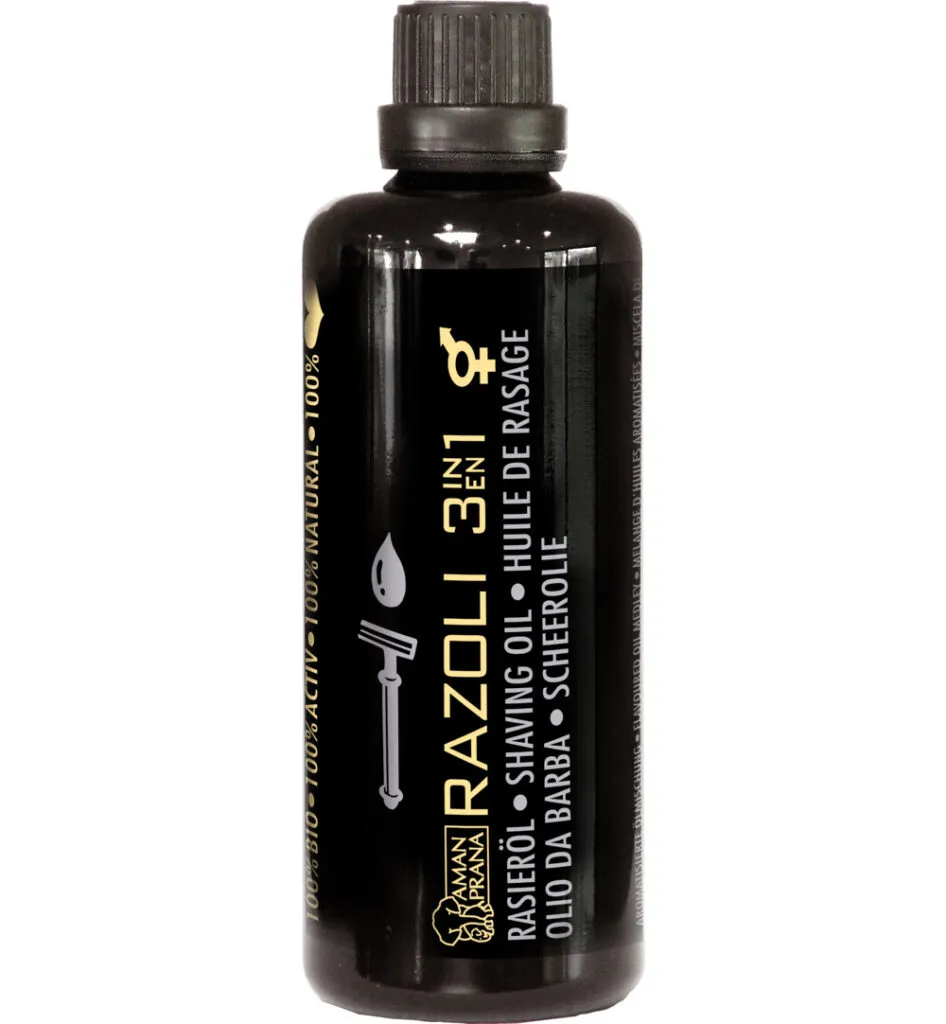 Amanprana Razoli 3-in-1 scheerolie (100 ml)