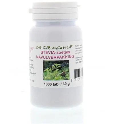 De Cruydhof Stevia Extract Zoetjes Navulling (1000 Tabletten)