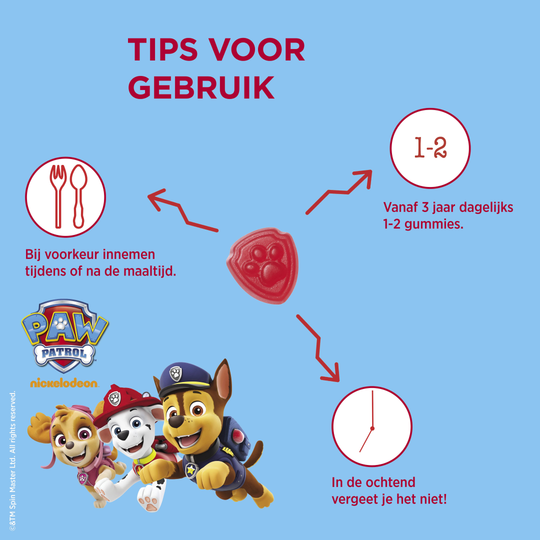 Dagravit Kids-Xtra Multi 3-5 Jaar Paw Patrol (60 gummies) - image 4