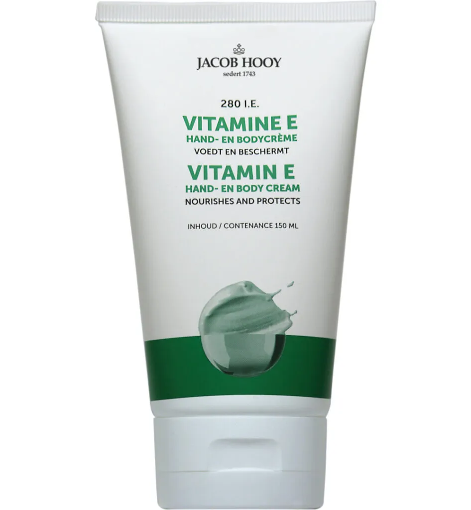 Jacob Hooy Vitamine E hand en bodycreme tube (150 ml)