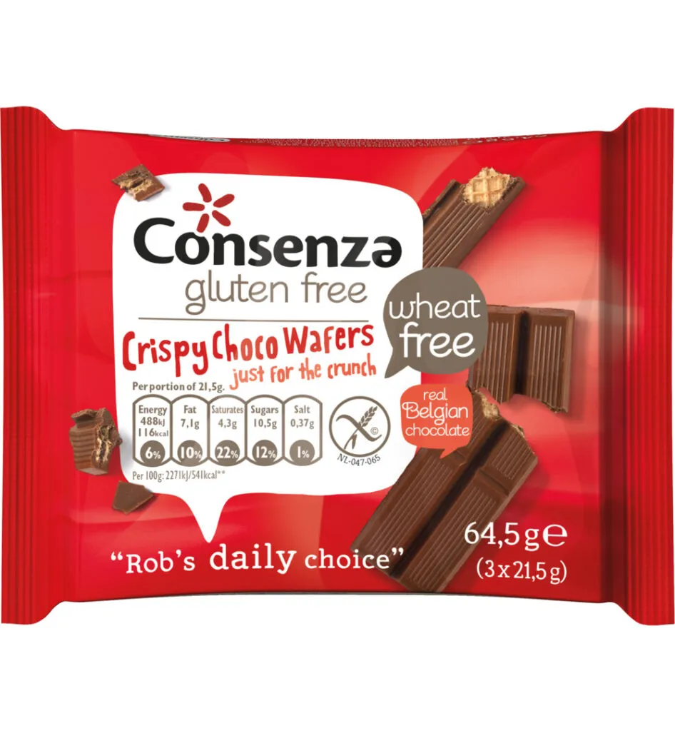 Consenza Crispy choco wafers (64,5 gr)