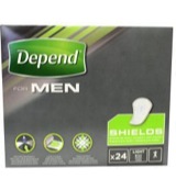 Depend Shields for men (24 stuks)
