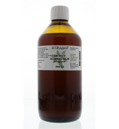 De Cruydhof Zwarte kummel olie koudgeperst (500 ml)