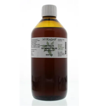 De Cruydhof Zwarte kummel olie koudgeperst (500 ml)