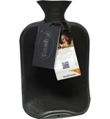 Fashy Kruik warmwater zak antraciet dubbele ribbel (2000 ml)
