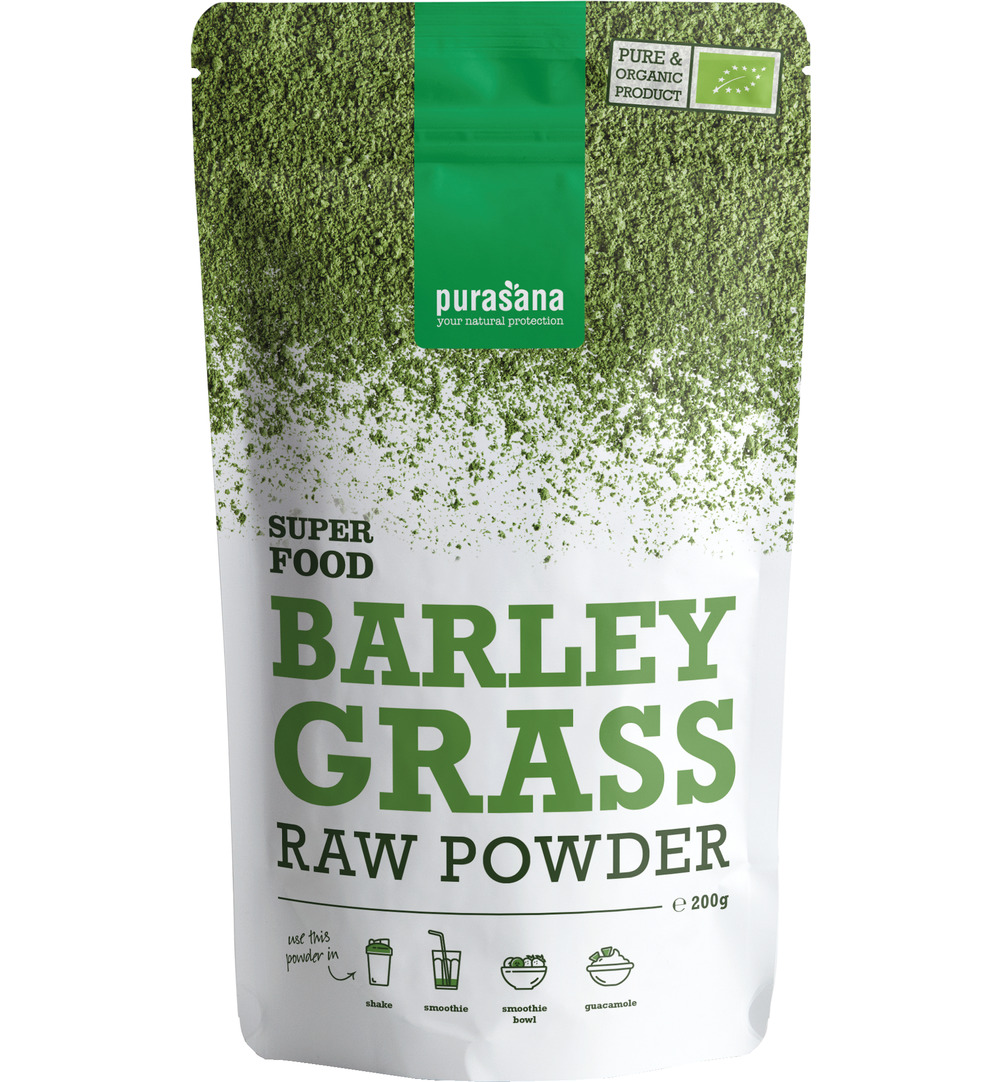 Purasana Gerstegras Poeder/Poudre Herbe D'Orge Vegan Bio (200 gr)