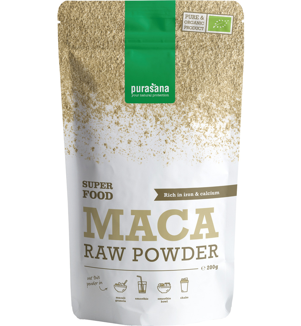 Purasana Maca Poeder/Poudre Vegan Bio (200 gr)