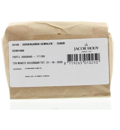 Jacob Hooy Ashwagandawortel Gemalen (250 gr)