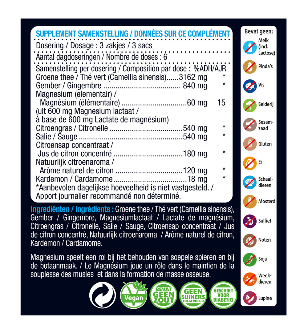 Lucovitaal Magnesium Groene Thee (20 zakjes) - image 2