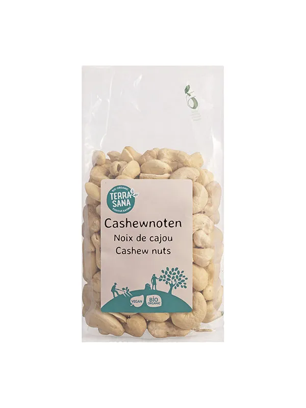 Terrasana Cashewnoten Ongeroosterd Zonder Zout Bio (250 gr)