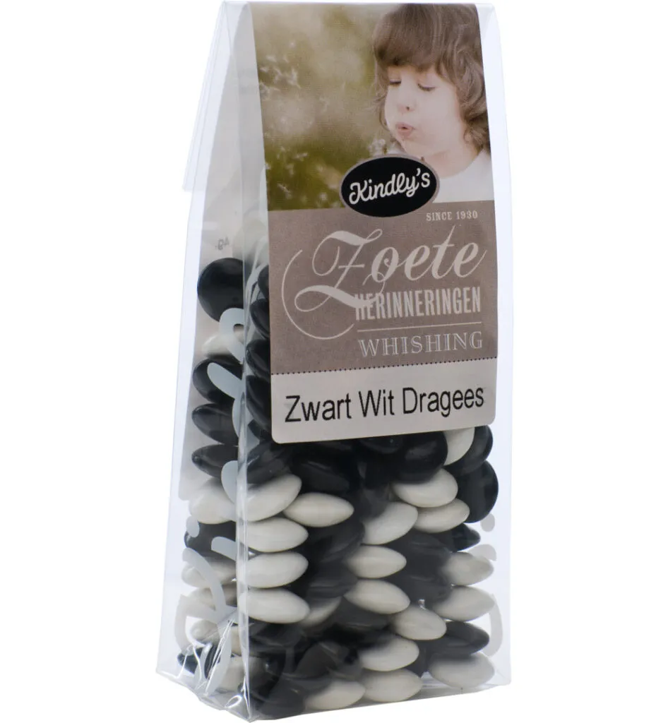 Kindly's Zwart wit dragee zoete herinneringen (170 gr)