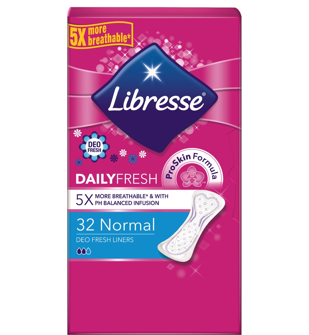 Libresse Inlegkruisjes daily fresh normaal deo fresh (32 stuks)