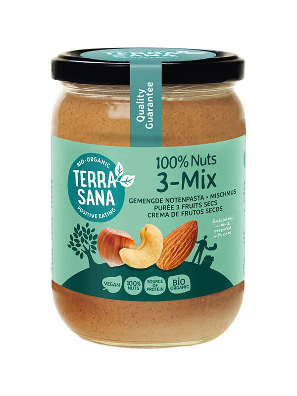 TerraSana 3 Mix notenpasta zonder pinda bio (500 gr)
