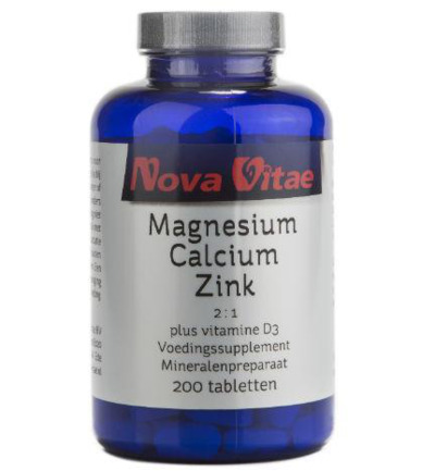 Nova Vitae Magnesium calcium 2:1 zink D3 (200 tabletten)