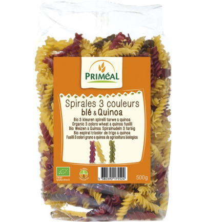 Priméal Organic Fusilli 3 Kleur Tarwe Quinoa Bio (500 gr)