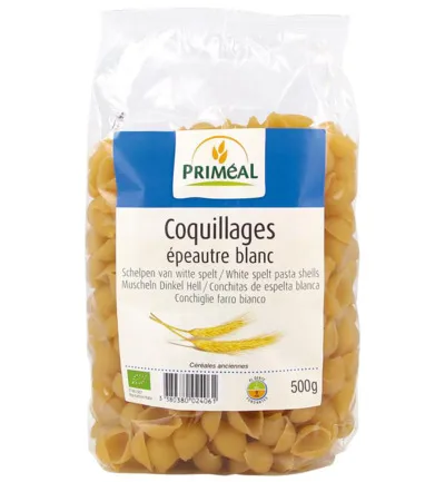 Priméal Spelt Schelpen Wit Bio (500 gr)