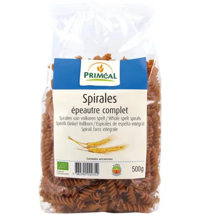 Priméal Spelt Spiralen Volkoren Bio (500 gr)