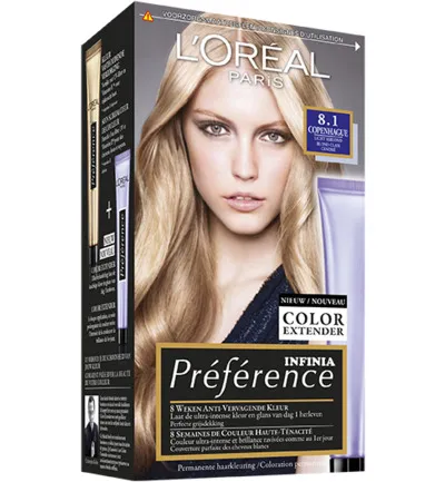 L'Oréal Preference 8.1 Copenahague Licht Asblond (1 set)