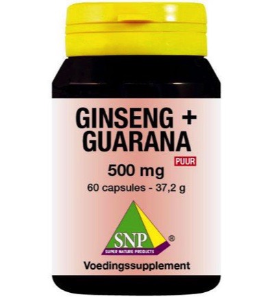 Snp Ginseng Guarana 500 Mg Puur (60 capsules)