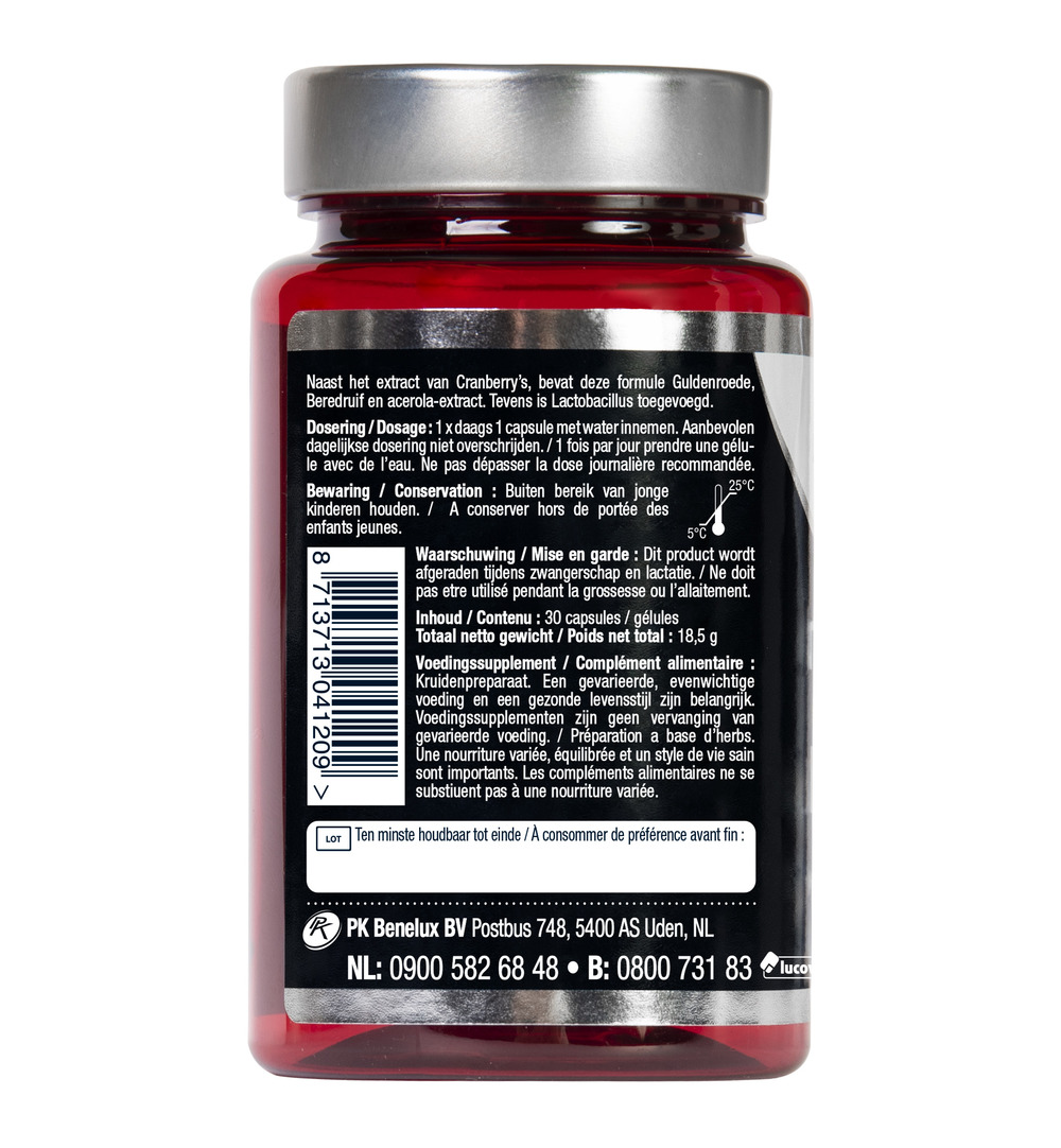 Lucovitaal Cranberry X-tra Lactobacillus (30 capsules) - image 3