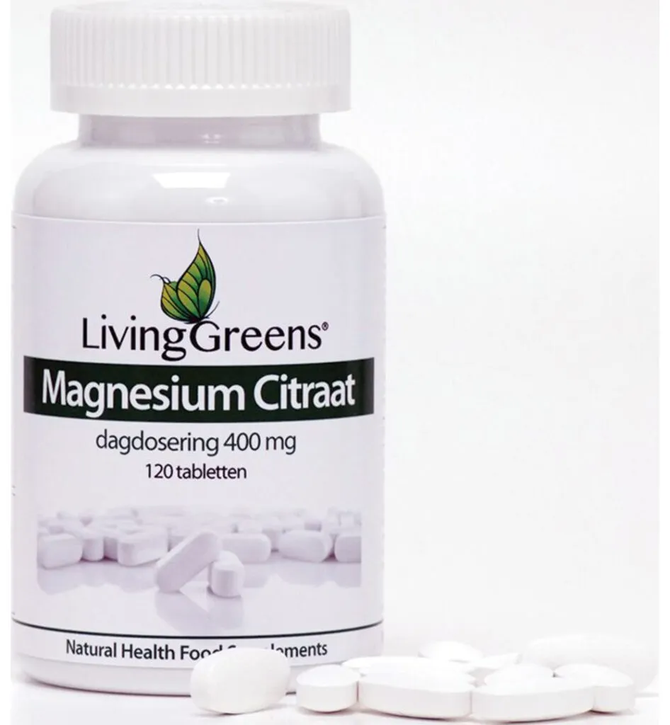 LivingGreens Magnesium citraat 400mg (120 tabletten)
